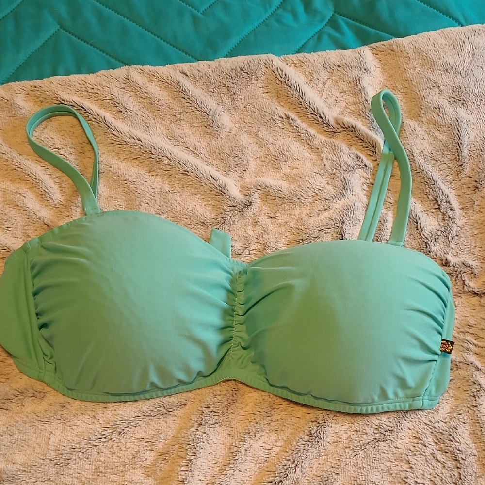 La Vie En Rose Aqua Bikini Top
